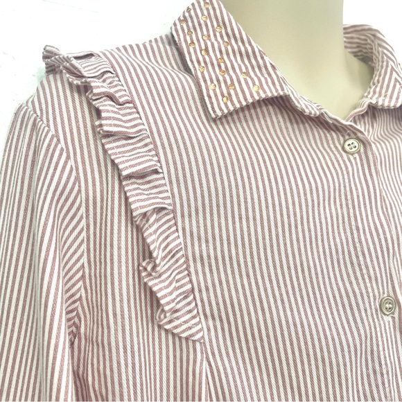 Mayoral Girls Striped Button Up Blouse - Picture 4 of 10